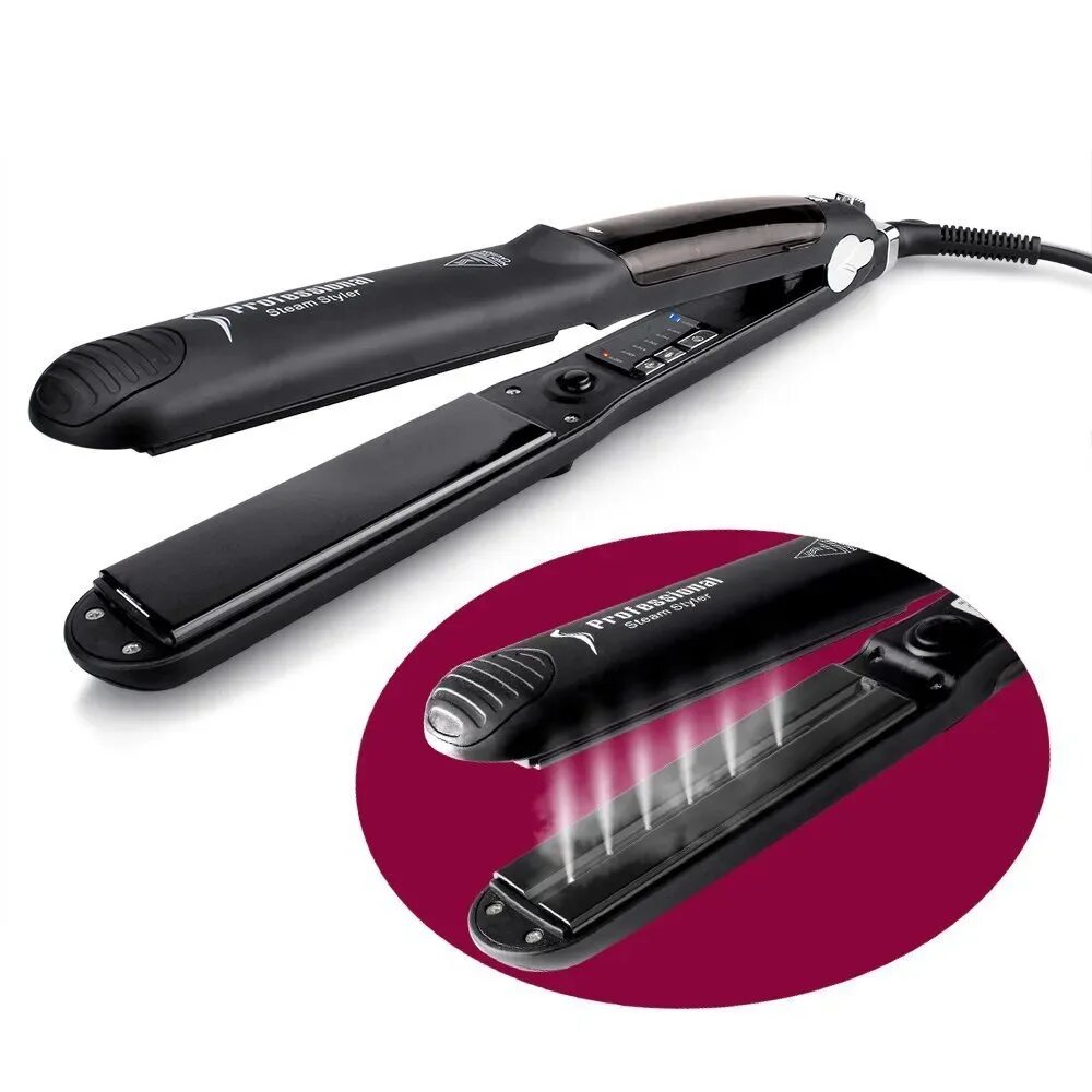 Какой утюжок самый лучший. Professional flat iron утюжок. professional steam styler выпрямитель утюжок для волос. professional steam styler утюжок паровой. щипцы polaris phs1129 черный.