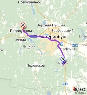 Первоуральск на карте маршрут