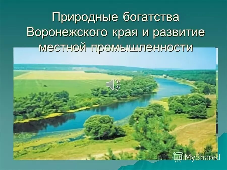 Водные богатства воронежского края 2 класс