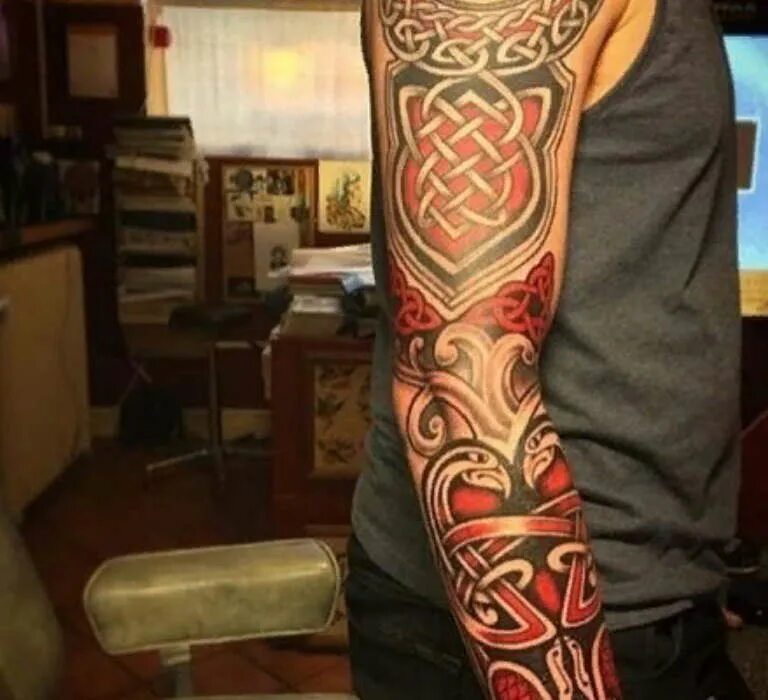 славянские тату. тату полурукав викинг. блэкворк рукав скандинавия. старославянский рукав. языческие тату рукав.