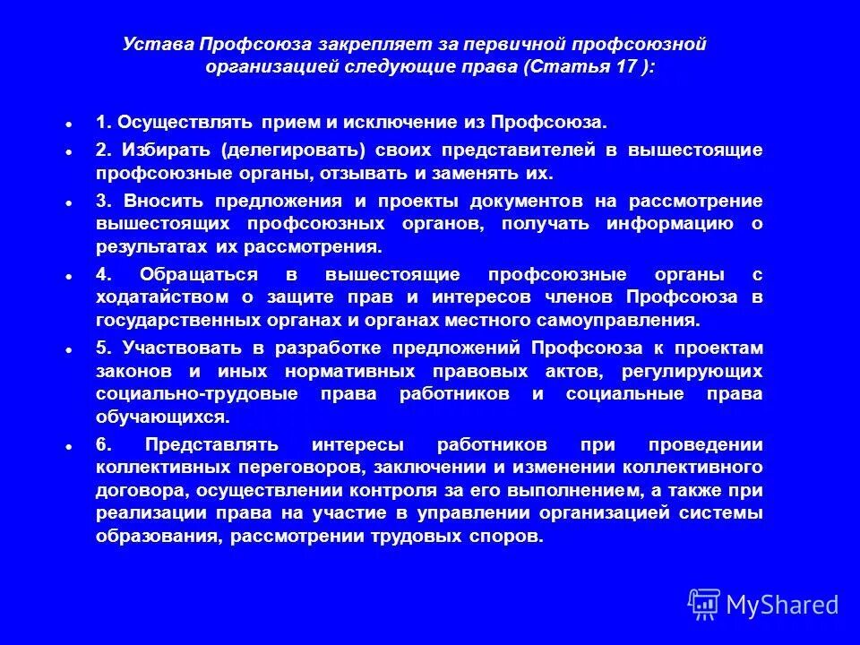 Структура профсоюзного комитета. Роль профсоюзной организации. Интересы работодателя. Иные профсоюзные организации. Структура первичной профсоюзной организации.