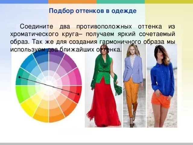 Таблица сочетания цветов в одежде для женщин Мы разработали алгоритм который поможет правильно выбирать сочетание цветов