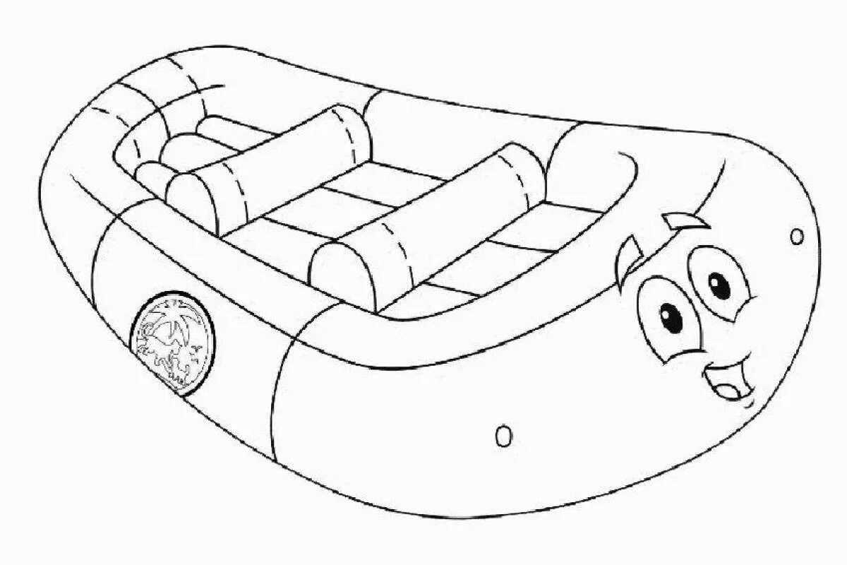 Лодка надувная для раскрашивания. Раскраска надувная лодка. Лодка раскраска. Резиновая лодка раскраска. Хагги раскраска распечатать