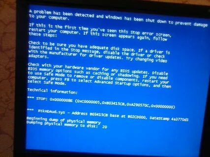 Ntkrnlmp exe синий экран