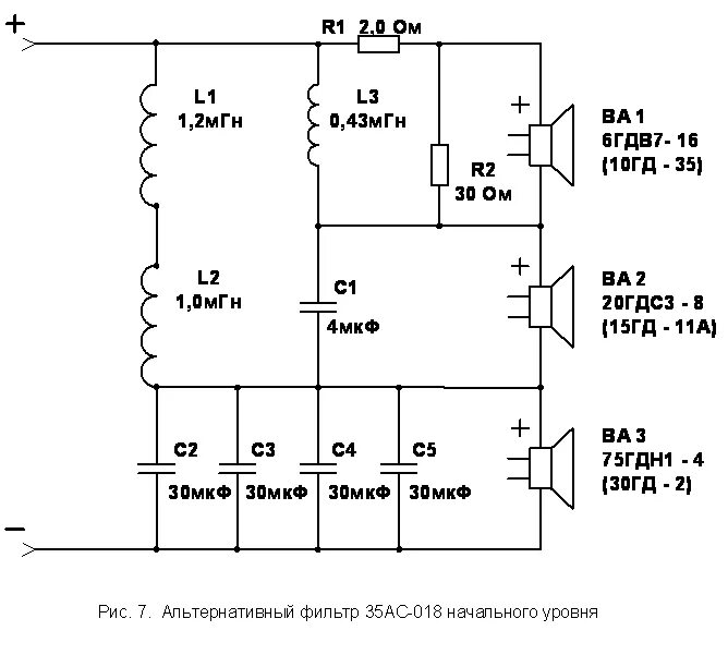 схема колонок s30 радиотехника. схема акустической системы. схема трехполосной акустической колонки. фильтр акустический 3-х полосный схема. акустическая система 25ас - 033 схема фильтра.