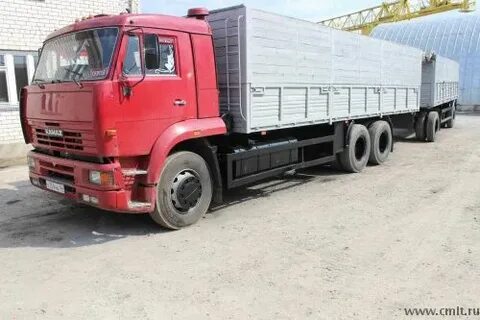 Камаз 65117 зерновоз с прицепом
