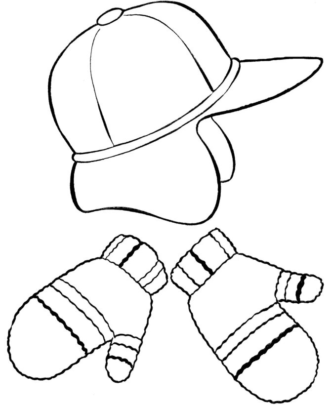 Раскраска шапочка распечатать. Раскраска одежда. Раскраска зимняя одежда. Одежда раскраска для детей. Шапка раскраска.