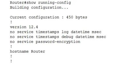 Running configuration