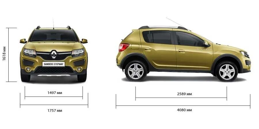 Sandero stepway размеры