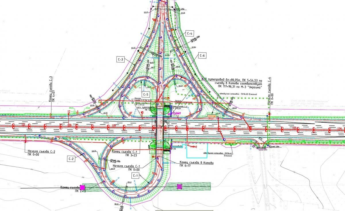 Схема развязки в Кубинке на Минском шоссе. Схема реконструкции Киевского шоссе. Проект развязки в Кубинке Наро-Фоминское шоссе. Реконструкция м3 Украина 65-124. Реконструкция м 3