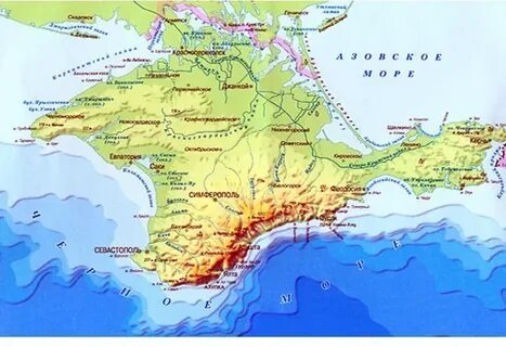 Карта крымского полуострова крыма