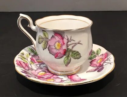vintage american beauty royal albert bone china tea cup and royal york sauc...
