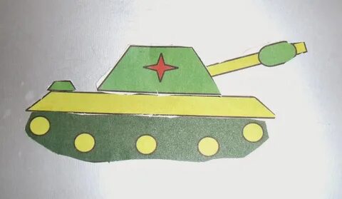 Шаблон танка для аппликации на 23 февраля