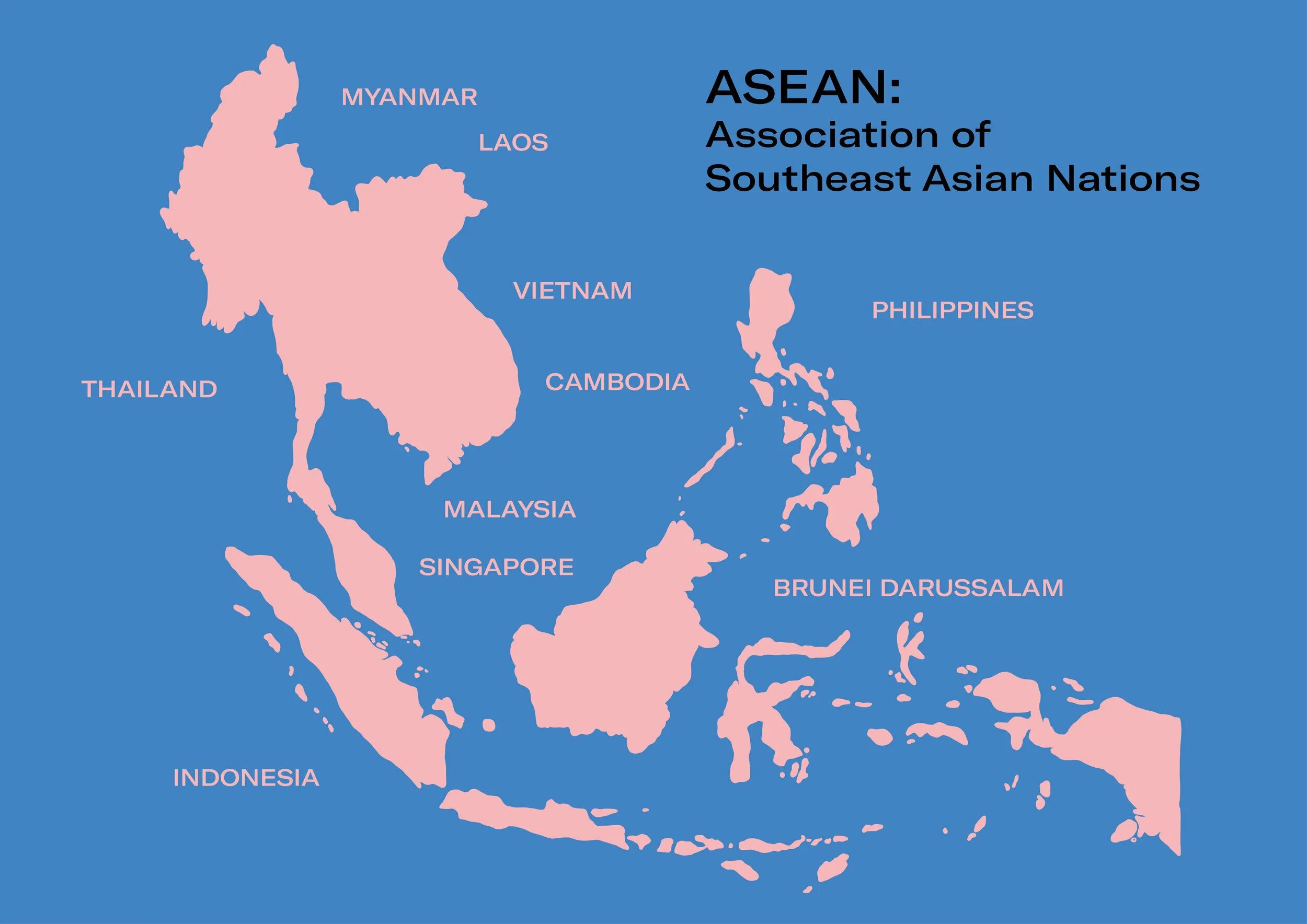 Асеан на карте. Ассоциация государств Юго-Восточной Азии (АСЕАН) на карте. Страны АСЕАН список на карте. Страны участницы АСЕАН контурная карта.