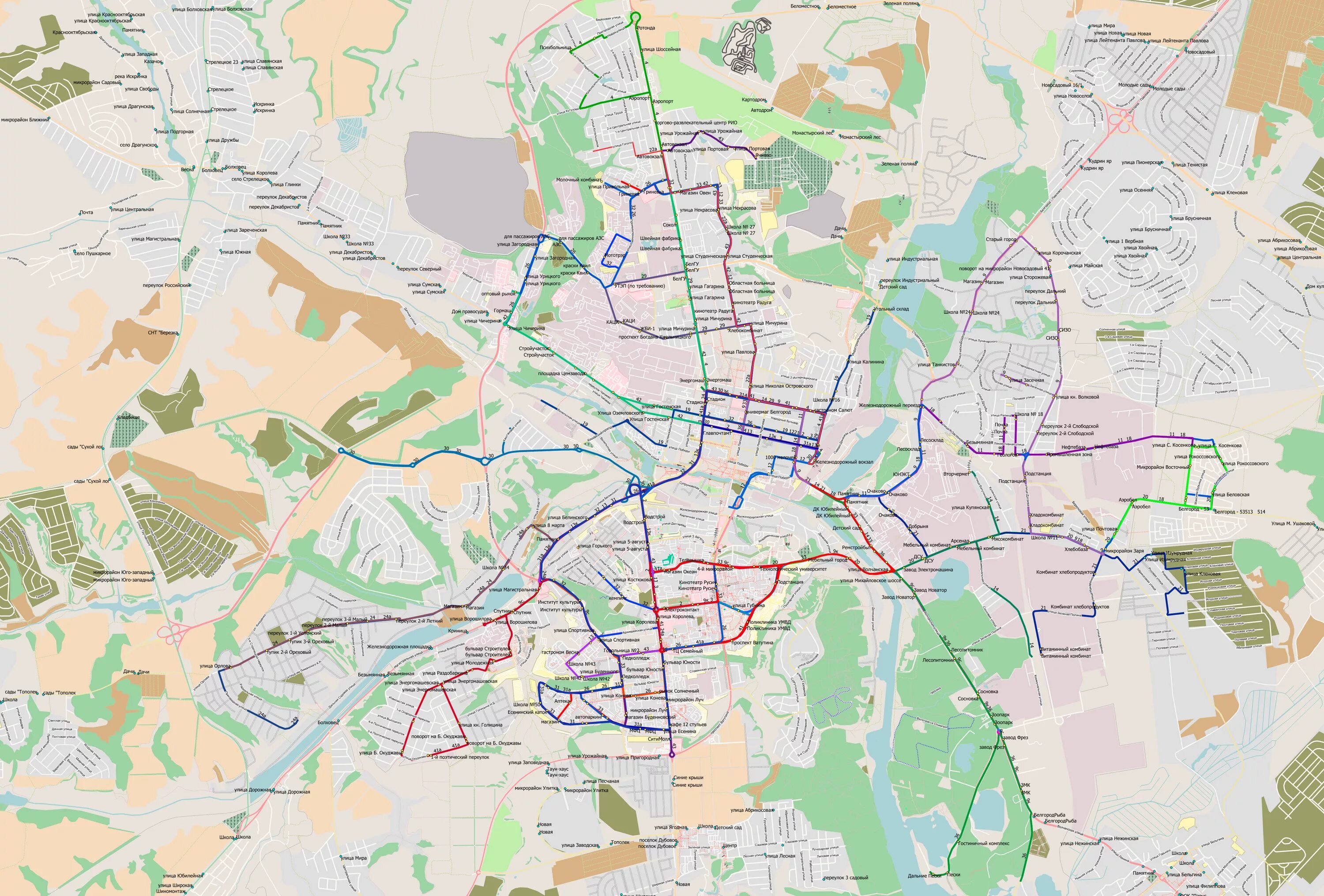 Общественный транспорт Белгород схема. Схема маршрутов автобусов городского транспорта Белгород. Карта маршрутов городского транспорта Белгород. Схема автобусных маршрутов Белгорода.