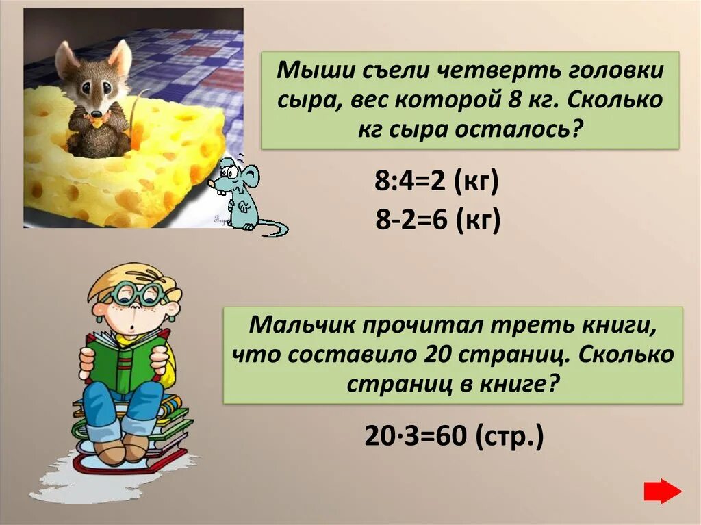 Решение основных задач на дроби презентация. Мыши съели четверть головки сыра,. Типы задач на дроби. Сколько килограмм в головке сыра. Четверть головки сыра.