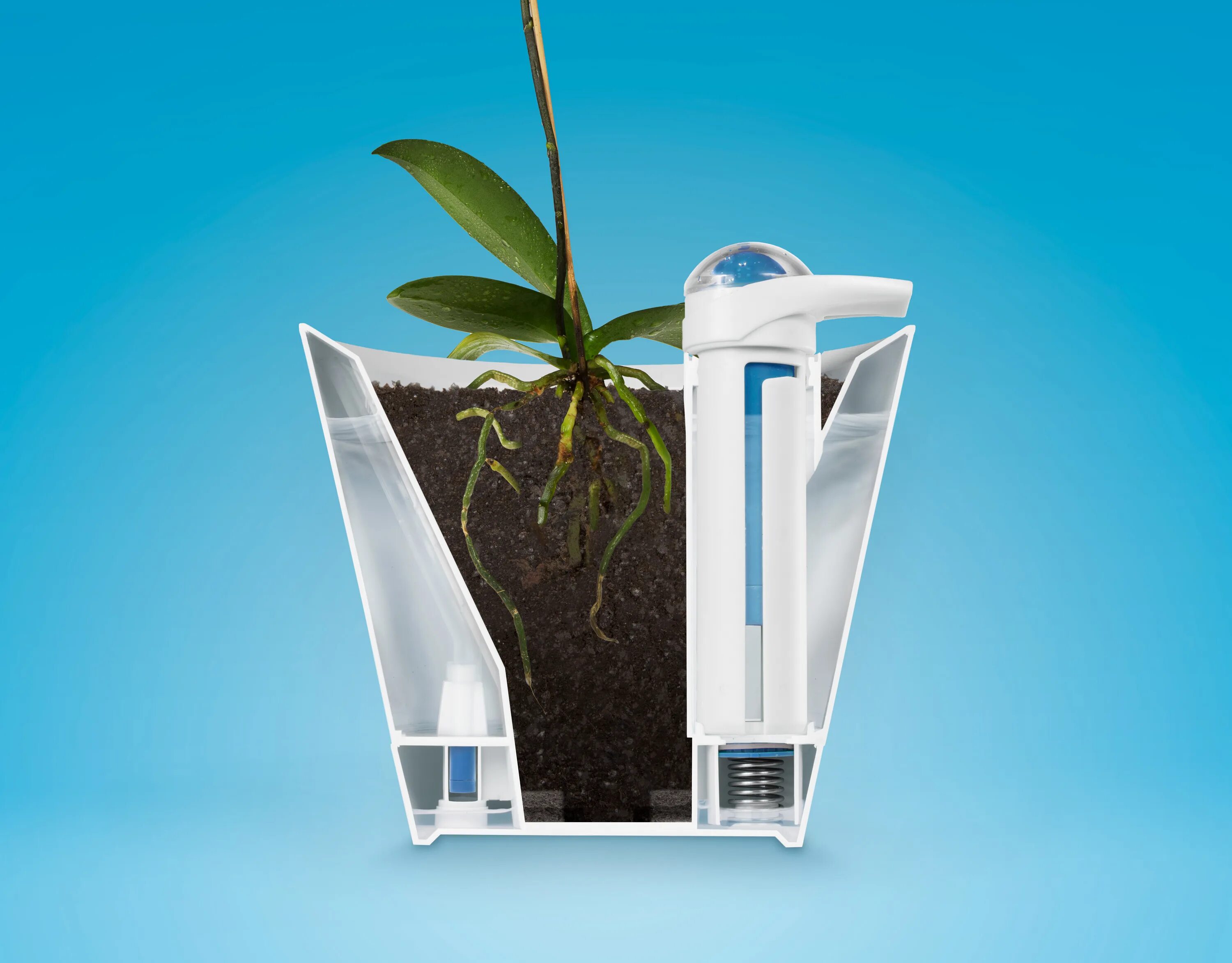Полив растений на террасу. Смарт Плант врезка. Кашпо Marguis self-watering 300*820. Flowerpot Water. Smart plant