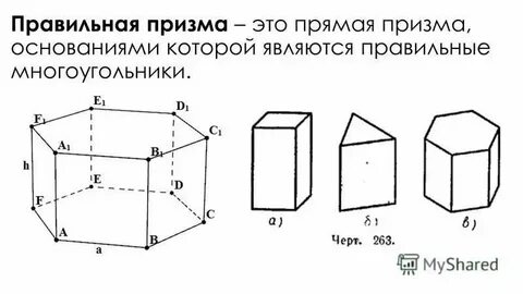 Высота правильной призмы это