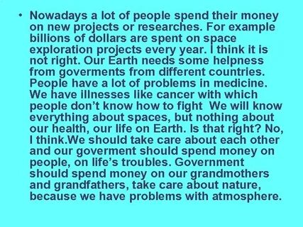 But nowadays people