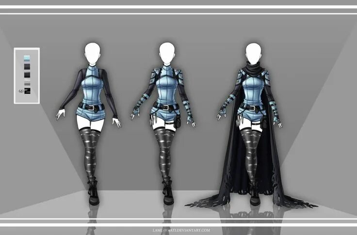 Stringy Outfit Designs - sold by Nahemii-san on deviantART Костюмы персонажей, И