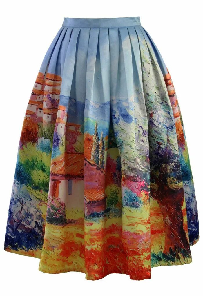 Цветная юбка. Разноцветная юбка. Юбка из купонной ткани. Летние цветные юбки.