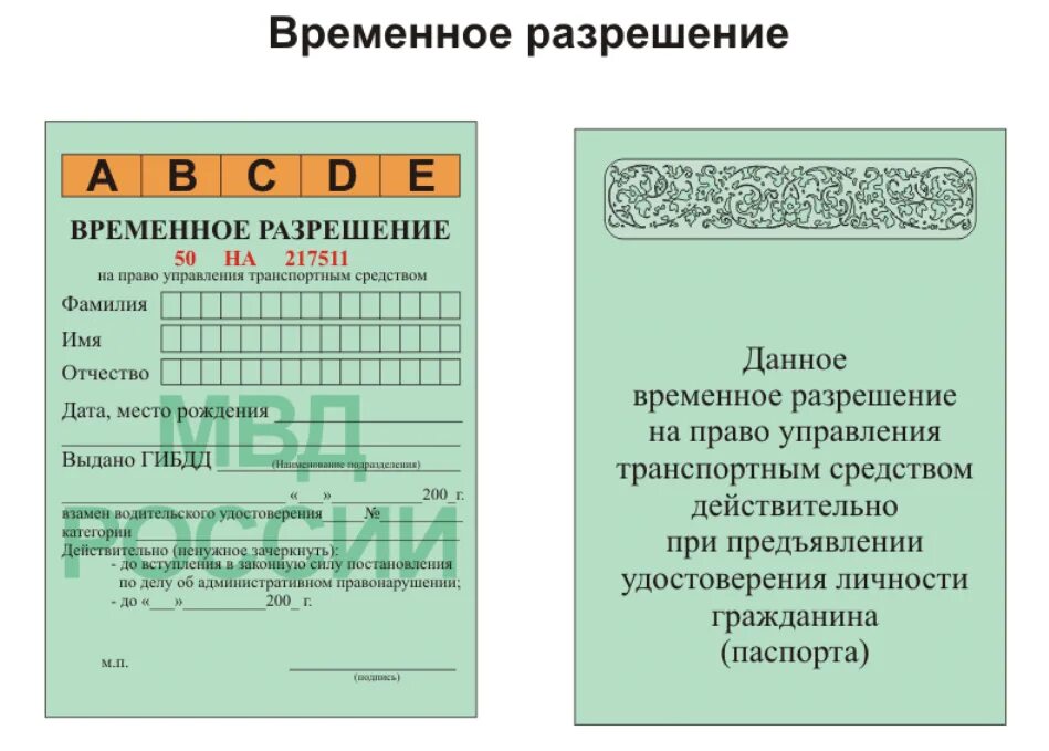 Временное разрешение на право управления ТС. Временное разрешение на право управления транспортным средством 2021. Временное разрешения на право управлять ТС.