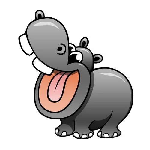 Животные с открытым ртом картинки для детей Cute Cartoon Monster Excited with Opened Mouth. Stock Vector Illustration of e