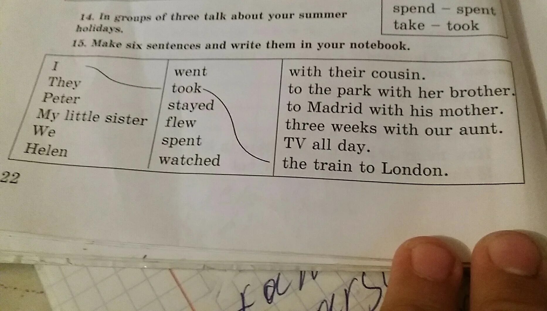 Make the sentences and read them. Make sentences 6 класс. Write in your Notebook. Перевод write about your Family. Make up sentences and read them гдз.