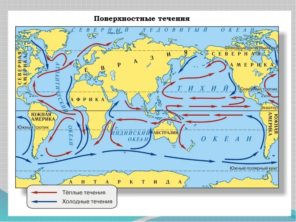 Направление холодных течений. Схема поверхностных океанических течений. Схема поверхностных течений мирового океана. Карта холодных течений мирового океана. Схема поверхностей течений.