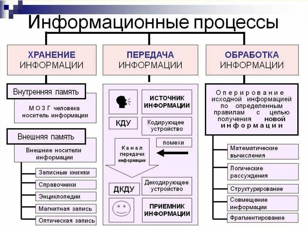 Процесс вид информации хранение передача обработка таблица. Перечислите основные информационные процессы. Информационные процессы хранение передача и обработка информации. Виды информационныхпрлцессов. Ситуация обработки информации