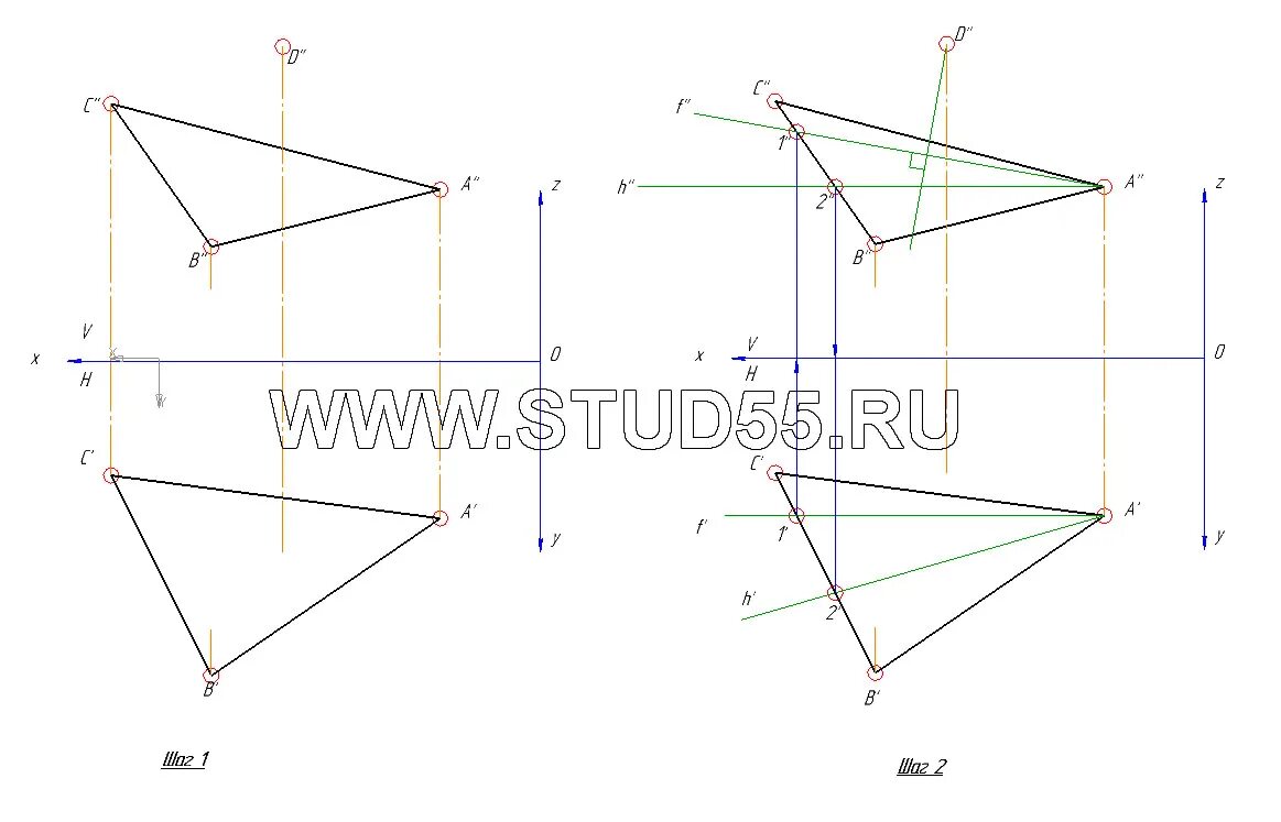 начертательная геометрия 1 курс мгту