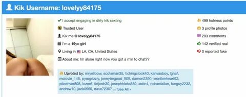 Horny kik usernames ✔ Sexting kik users 5 Reasons Why Kik Se. 