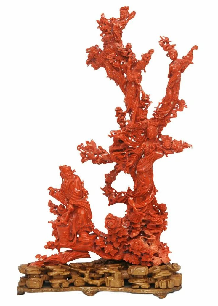 Статуэтки из красного коралла. Китайский коралл. Статуэтки из коралла. Камнерезное искусство китая. Статуэтка коралл.