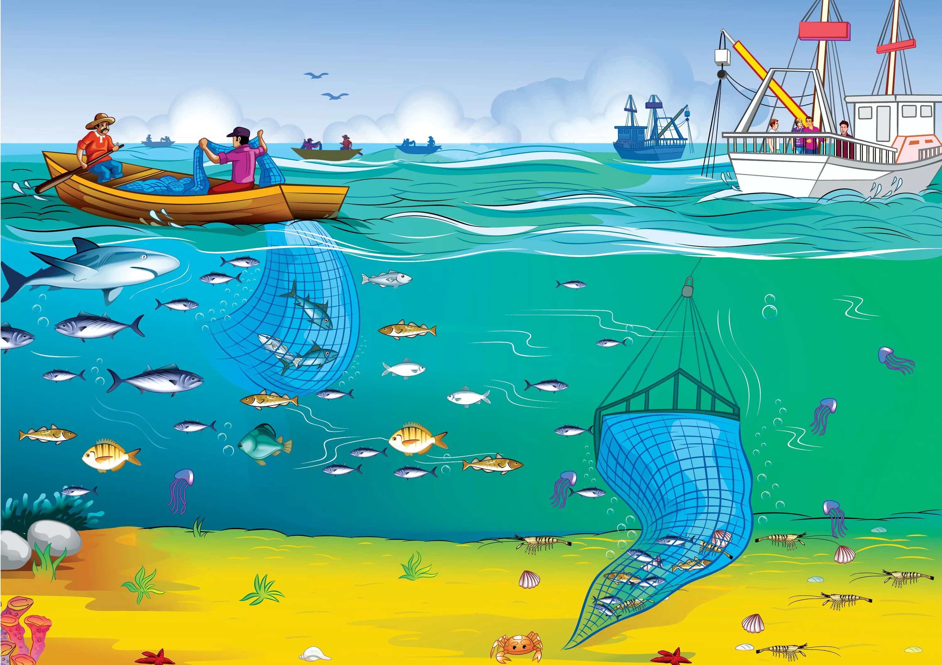 Ocean float. Fisherman from fisherman and the fish. фон рыболовство в мультяшном виде. ocean cartoon. ocean and fisher art.