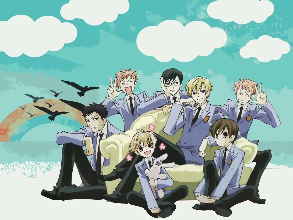 Ouran host club. Ouran High School host Club. Старшая школа Оран персонажи. Клуб Оранской школы Тамаки.