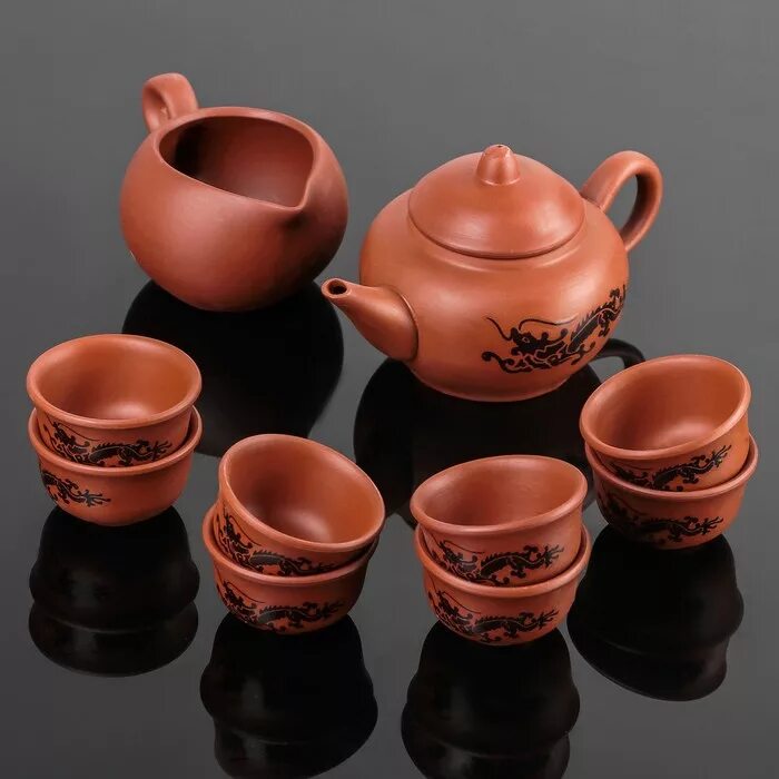 Набор для чайной церемонии керамический «дракон», 10 предметов. Набор для чайной церемонии "дракон и чаша". Посуда для чайной церемонии. Набор для чайной церемонии китайский. 5 8 cup
