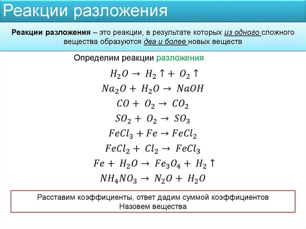 Два примера химических реакций. Разложение реакций уравнений в химии примеры. Схема реакции разложения 8 класс. Химические реакции разложения 8 класс. Реакция разложения химия примеры.