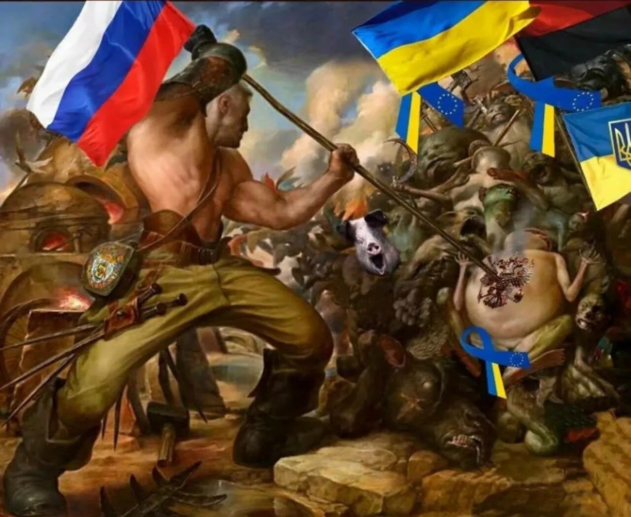 Укропы против. Хохлы. Хахол. Русские против украинцев.