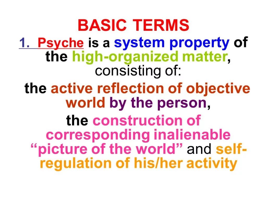 Basic terms