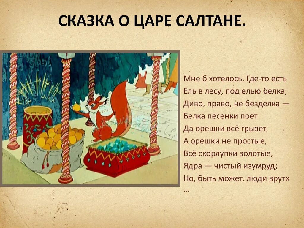 О царе салтане сказка читать текст полностью. Пушкин о царе Салтане белка. Пушкин сказка о царе Салтане про белку. Пушкин отрывок из сказки о царе Салтане. Сказки Пушкина Белочка орешки грызет.