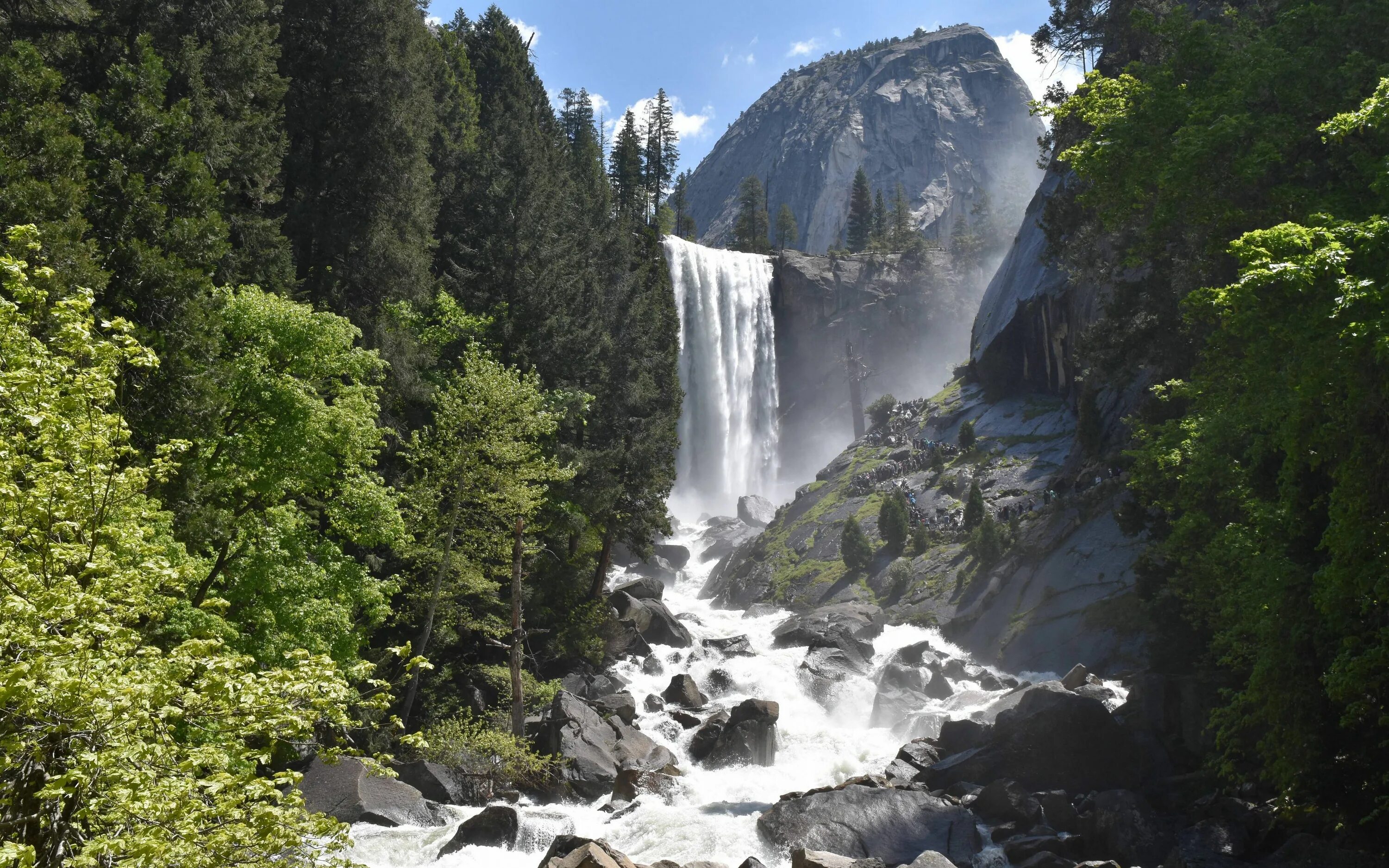 Yosemite Vernal Fall. Водопад Вернал. Водопад Невада. Обои. Реалми видео обои