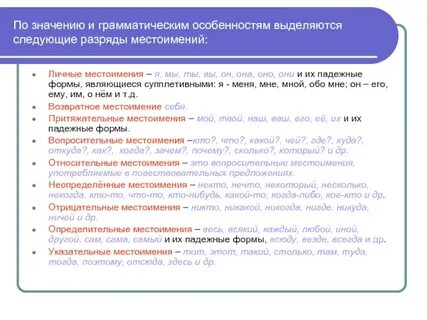 Грамматические местоимения