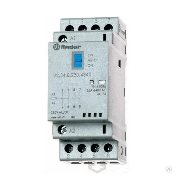 Контактор Финдер 25а. Контактор модульный 2no + 2nc 25a 230v AC-DC ABB 1sae231111r0622. Контактор модульный 25a ac1 230v. 22.34.0.012.4340 Finder. 230 0 12