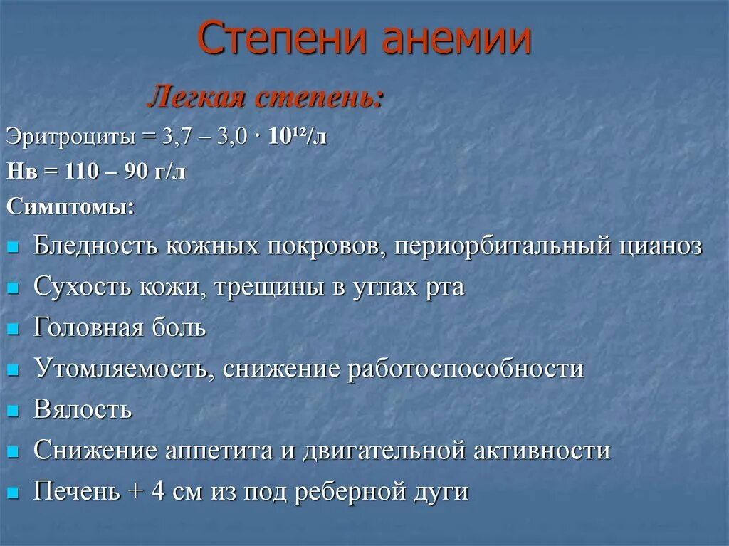 Первая стадия. Степени анемии. Анемия ст. Степени анемии по гемоглобину. Степени тяжести анемии у женщин.