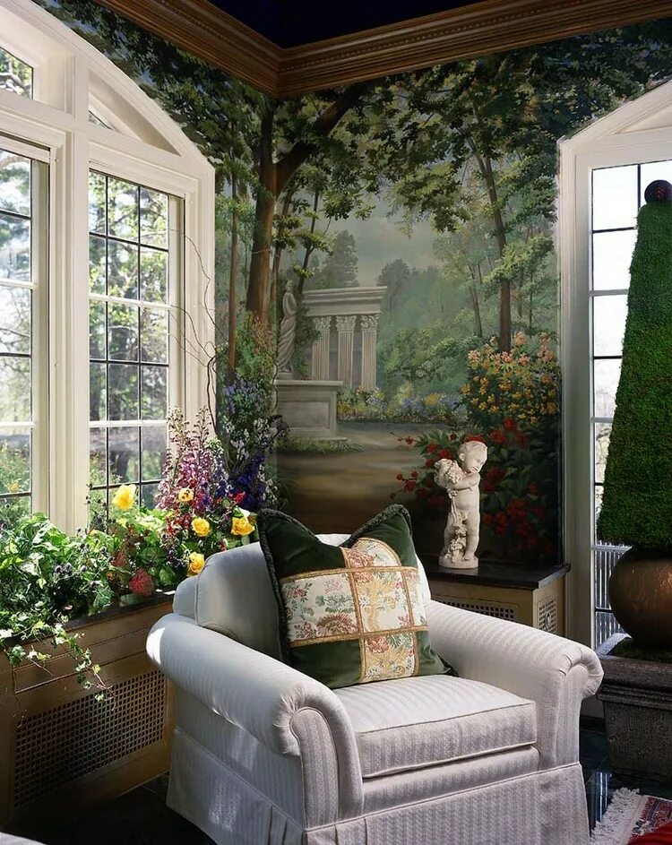 фреска в классическом стиле. фрески шинуазри гризайль. фотошторы лондон биг бен. пейзажи оксли вейл. фрески в интерьере.