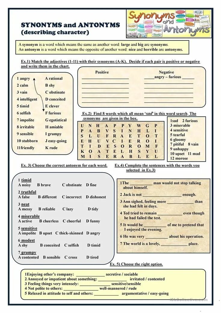 Synonyms exercises. Describing character worksheets. antonyms worksheets. synonyms worksheets. character adjectives.