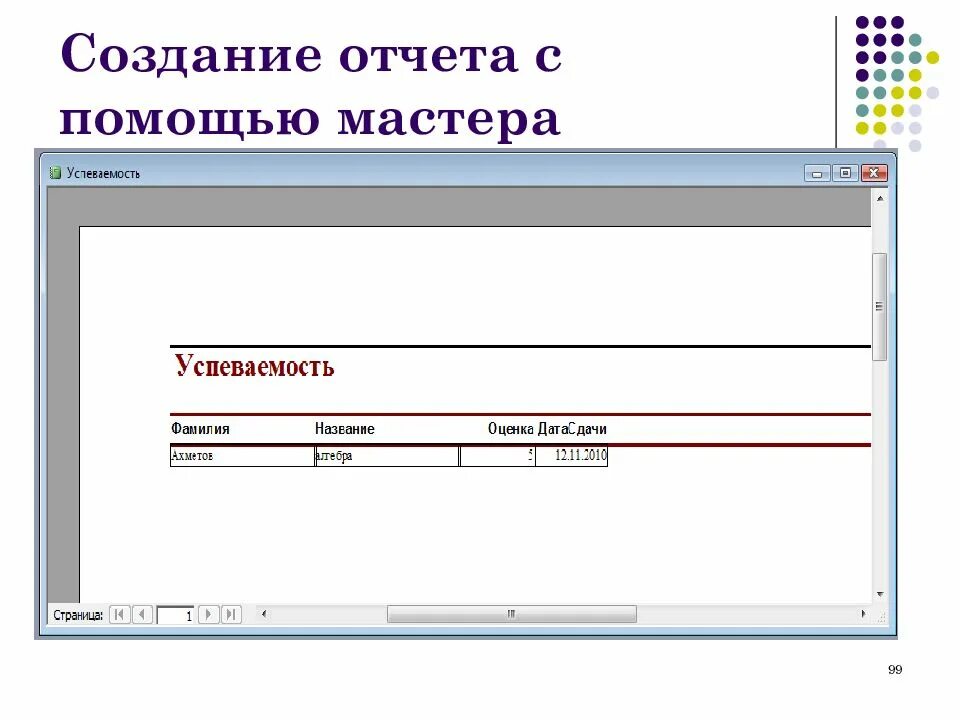 В отчет можно включить. Создание отчетов. Создание отчета с помощью мастера. Отчет с помощью мастера отчетов. Процесс по созданию отчета.