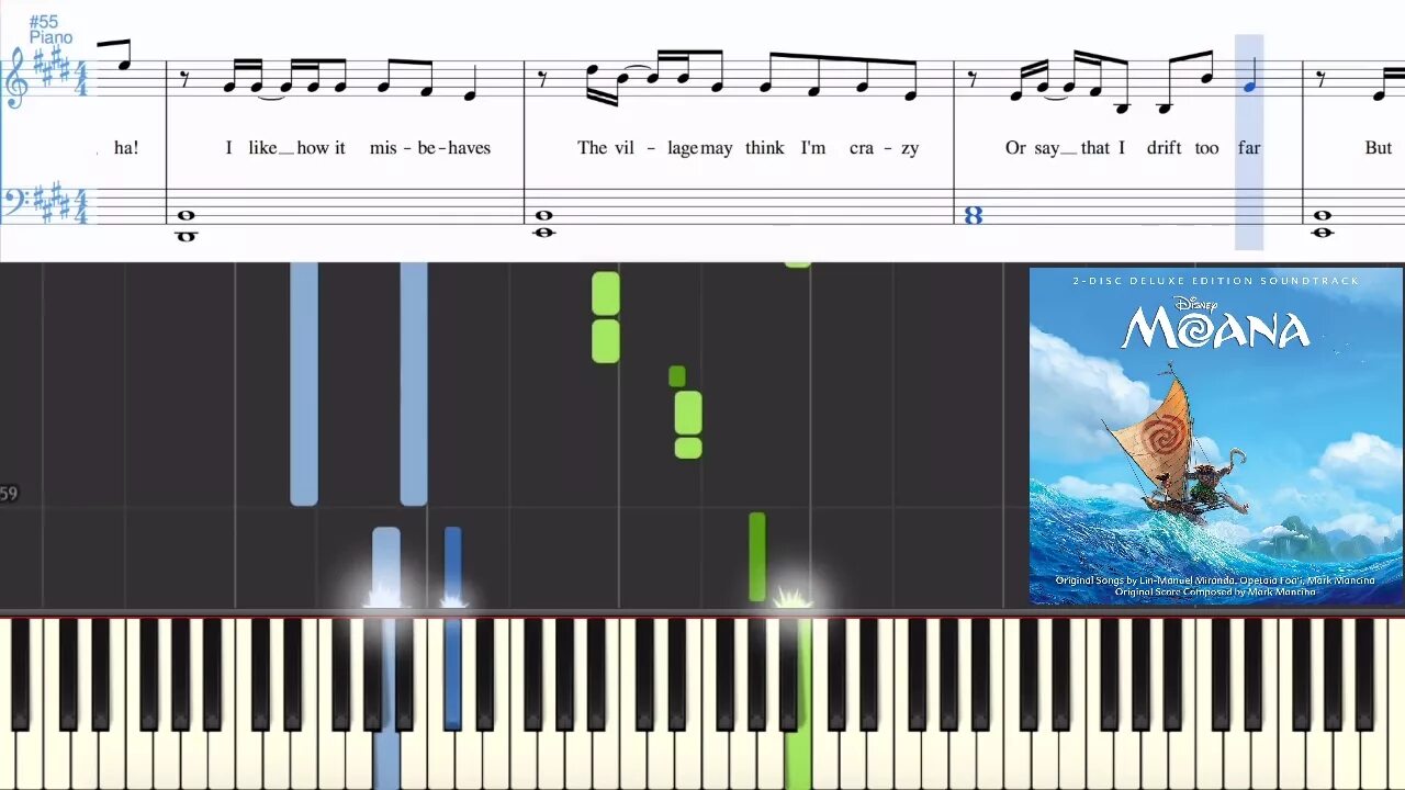 Моана песня аккорды. Моана Ноты для фортепиано. Моана на пианино Ноты. Ноты из Моаны для фортепиано. Moana Song Ноты.