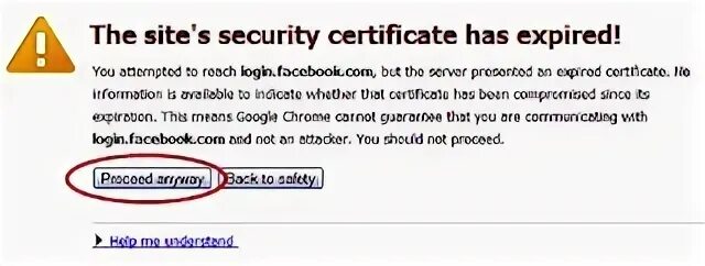 Error certificate has expired. Your certificate has expired!.