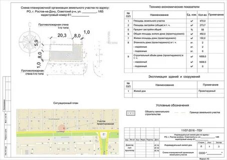Планировочная схема участка образец